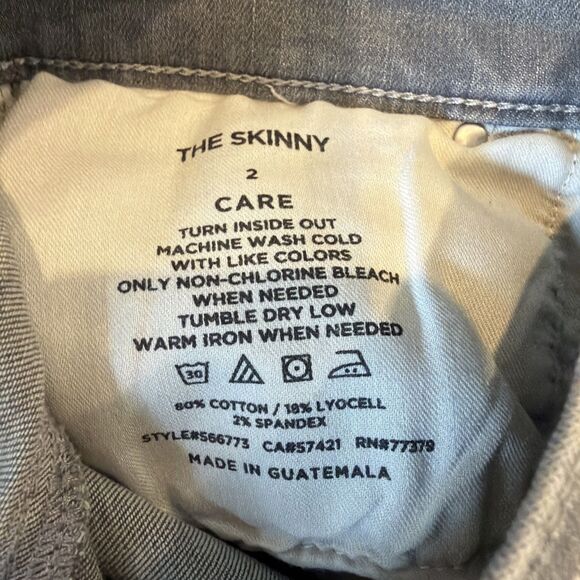 Ann Taylor Pants Women’s 2 High Rise The Skinny In Curvy Gray Wash - Picture 8 of 9